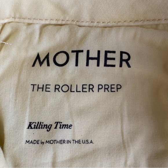 MOTHER  “The Roller Prep” Wide Leg Pants in butter yellow color “Killing Time” - Picture 5 of 11